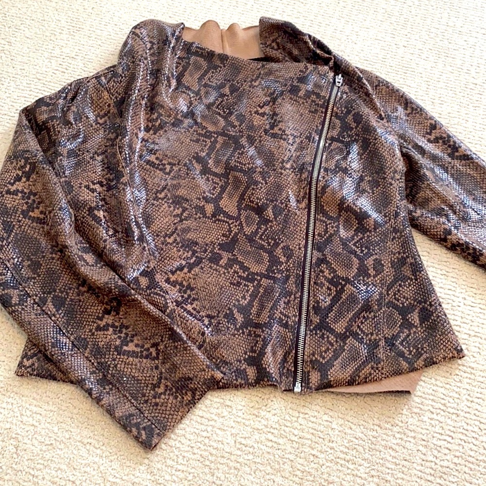 Blank NYC Faux Snakeskin Moto Jacket